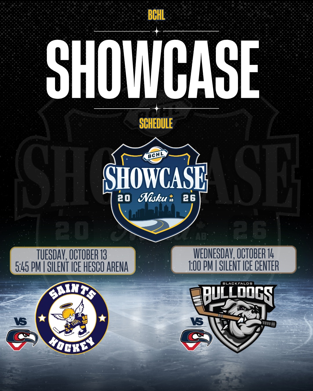 ππππ π¦ππ’πͺπππ¦π | Nisku bound!
The schedule is set for the 2026 BCHL Showcase!
The Capitals will head to Nisku, Alberta for a pair of regular-season games in October.
π
Oct. 13 | 5:45 PM MT vs. Spruce Grove
π
Oct. 14 | 1:00 PM MT vs. Blackfalds
This year's Showcase runs October 11β14 and marks the first time the event will be held in Alberta.
See you in Nisku! π΄βͺπ΅