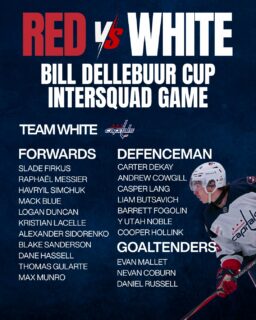 🔴 𝗧𝗘𝗔𝗠 𝗥𝗘𝗗 vs. 𝗧𝗘𝗔𝗠 𝗪𝗛𝗜𝗧𝗘 ⚪

The teams are set for tonight’s Red vs. White Bill Dellebuur Intersquad Game!

Get your first look at the 2026-27 Capitals as the two sides battle it out at the Cowichan Community Centre.

⏰ 7:00 PM
📍 Cowichan Community Centre
🎟️Admission by donation ($5 minimum)

Proceeds support the Cowichan District Hospital Foundation

Who are you taking — Team Red or Team White?