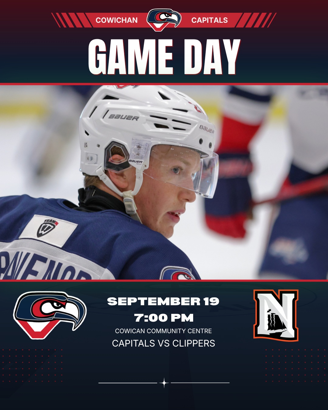 We’re back at the CCC tonight!

The Caps welcome the Nanaimo Clippers to town for the second half of Opening Weekend.

🆚 Nanaimo Clippers
⏰ 7:00 PM
📍 Cowichan Community Centre
📻 89.7 Sun FM
🎥 FloHockey.com

Saturday night. Island rivals. Let’s pack the CCC!

📸 @sophiesphotographys