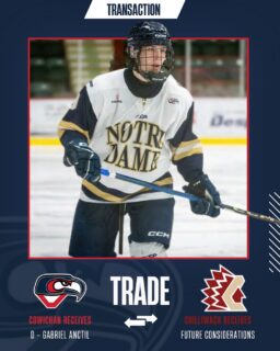 TRADE | GABRIEL ANCTIL
The Cowichan Capitals have acquired 2008-born defenceman Gabriel Anctil from the Chilliwack Chiefs in exchange for future considerations.
The 6-foot-2, 196-pound left-shot defenceman recorded nine points in 23 games with Chilliwack last season after beginning the year with the Chicoutimi Saguenéens of the QMJHL.
Prior to making the jump to junior hockey, Anctil led all Quebec U18 AAA defencemen with 44 points in 39 games and was named the league’s Top Defenceman and a First Team All-Star.
Welcome to Cowichan, Gabriel!
Photo credit: Marc-Antoine Paquin, Infoimdanche.com