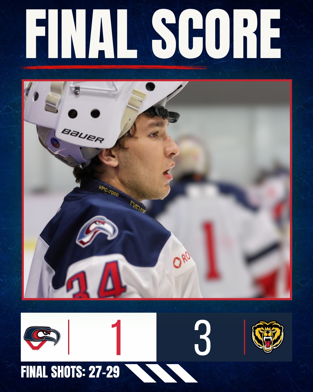 FINAL | Cowichan 1, Victoria 3

The Capitals fall 3-1 to the Victoria Grizzlies in tonight’s Home Opener.

Thank you to everyone who packed the CCC and helped us kick off the 2026-27 season, and special thanks to Duncan Dodge for presenting tonight’s Home Opener.

We’re right back at it tomorrow night as we welcome the Nanaimo Clippers to the Cowichan Community Centre at 7 PM.

See you tomorrow, Caps fans.

📸 @sophiesphotographys